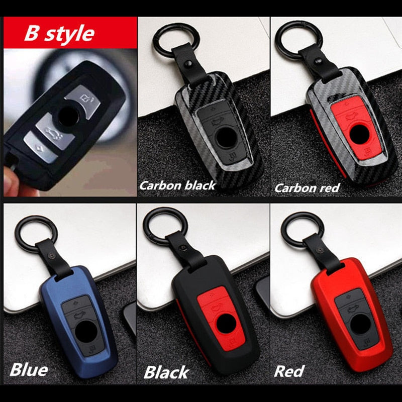 Fashion ABS Carbon fiber Car Remote Key Case Cover For BMW 1 2 3 4 5 6 7 Series X1 X3 X4 X5 X6 F30 F34 F10 F07 F20 G30 F15 F16