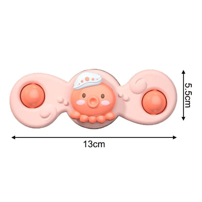 Montessori Baby Bath Toys For Boy Children Bathing Sucker Spinner Suction Cup Toy For Kids Funny Child Rattles Teether