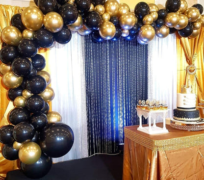 110pcs Balloon Arch Garland Kit Chrome Gold Latex Black Balloons Wedding Hawaiian Party Birthday Balloons Globos Decoration