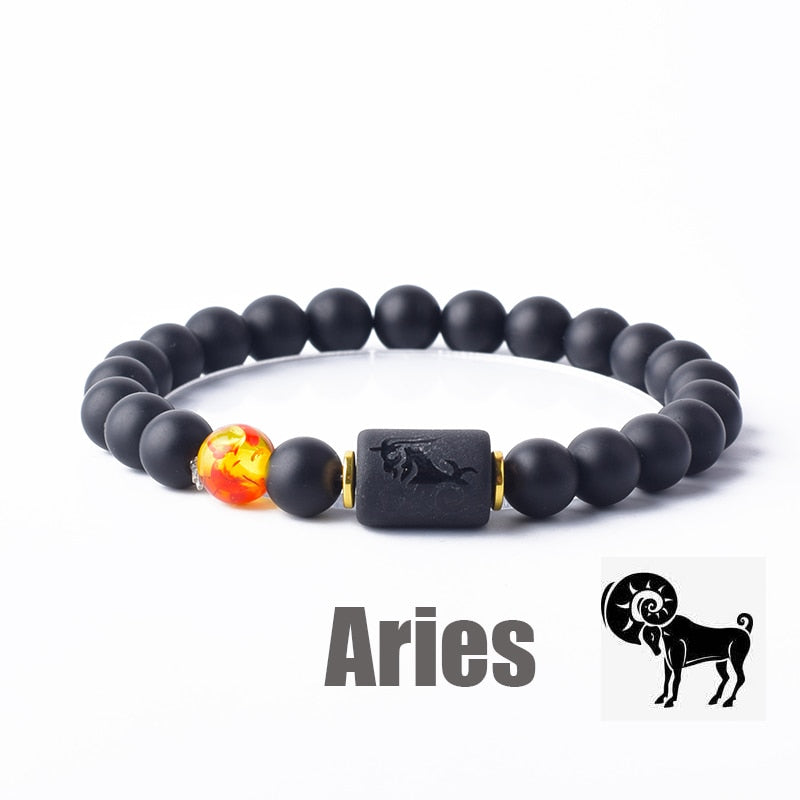 12 Constellation Bracelet Homme Zodiac Bangles Men Cancer Virgo Leo Libra Bracelet for Women Friendship Gift Bracelet on Hand