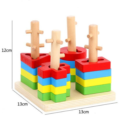 Wooden Math Toys Puzzle Baby Kids Learning Toy Preschool Early Childhood Education Montessori Game For Toddlers Children