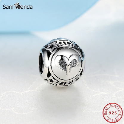 Original 925 Sterling Silver Bead Charm Libra Leo Star Sign Charms 12 Zodiac Constellation Fit Pandora Bracelets Women Jewelry