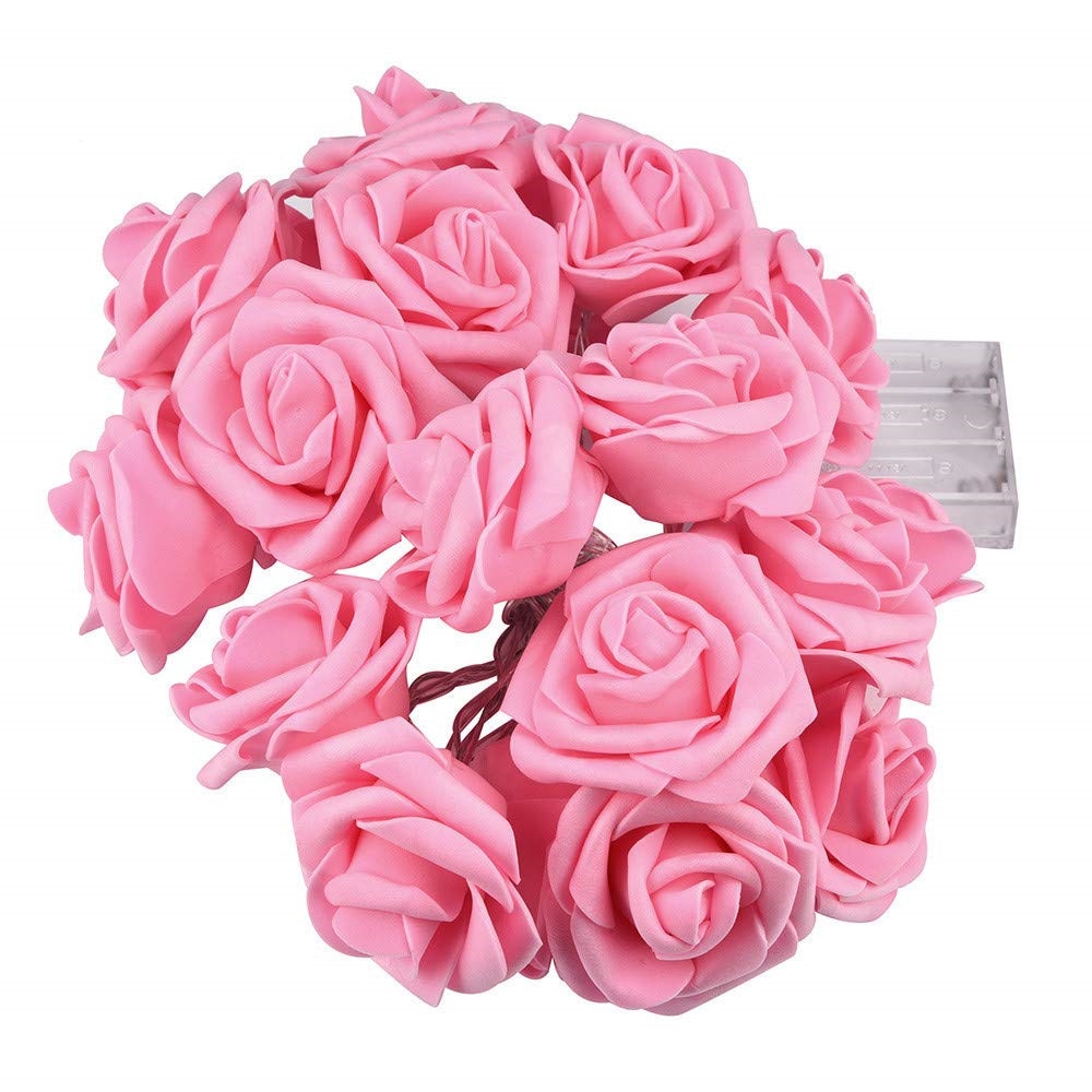 USB/Battery Operated 10/20/40 LED Rose Flower String Lights Artificial Flower Bouquet Garland for Valentine&#39;s Day Wedding Party