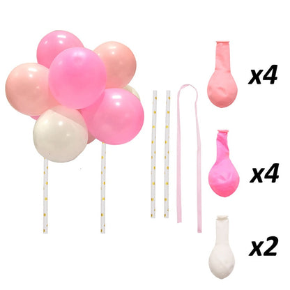 10pcs/Set 5 Inch Balloon Cake Topper Rose Gold Balloon Cake Toppers for Baby Shower Birthday Party Wedding Decorations