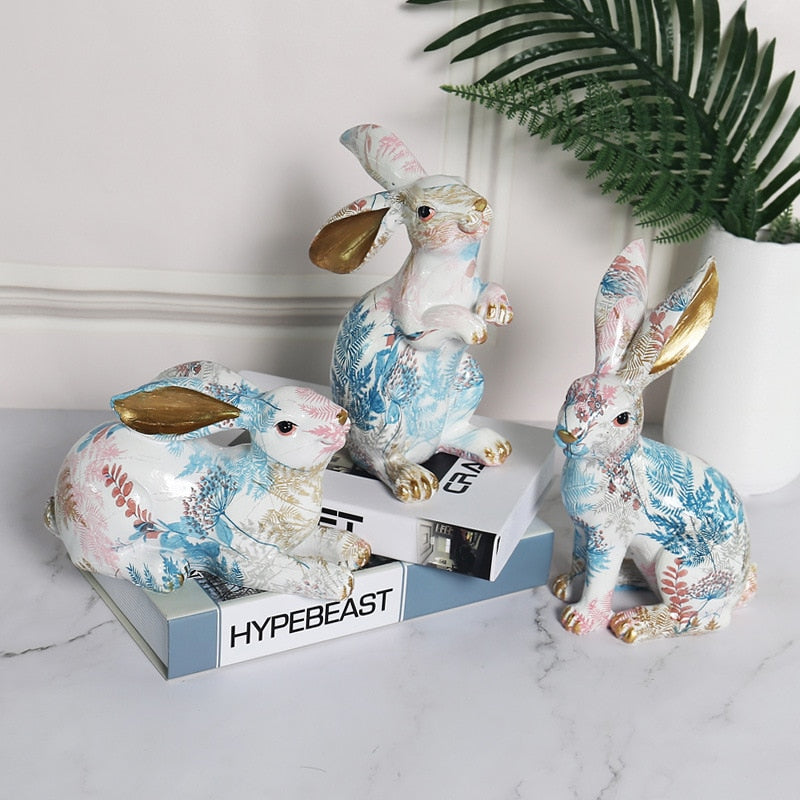 Easter Decor Kids Room Decoration Children&#39;s Room Fairy Garden Rabbit Home Figurines Kawaii Room Decor Figurines For Interior