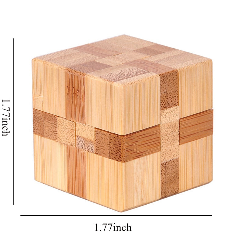 Wooden Kong Ming Lock Lu Ban Lock IQ Brain Teaser Educational Toy for Kids Children Montessori 3D Puzzles Game Unlock Toys Adult