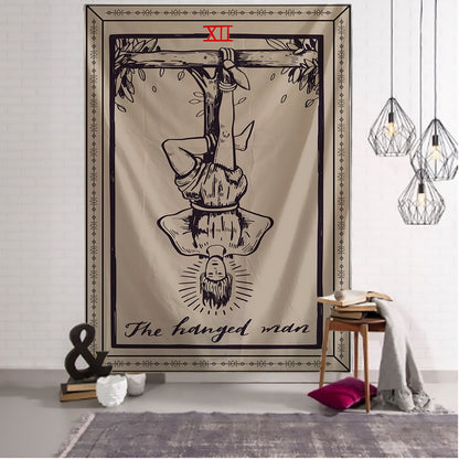 Myth Illustration Style Tarot Tapestry Creative Dark Witchcraft Room Headboard Arras Carpet Astrology Blanket Home Decoration