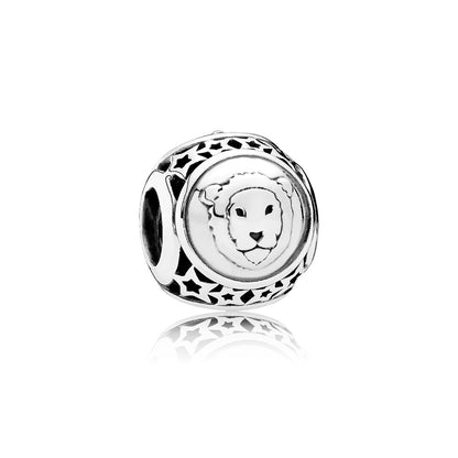 Original 925 Sterling Silver Bead Charm Libra Leo Star Sign Charms 12 Zodiac Constellation Fit Pandora Bracelets Women Jewelry