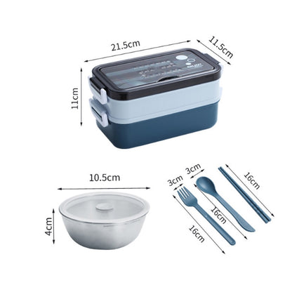 Xiaomi Youpin 304 Stainless Steel Lunch Box Bento Box 2layers Microwae Heating Lunch Container Food Storage Box