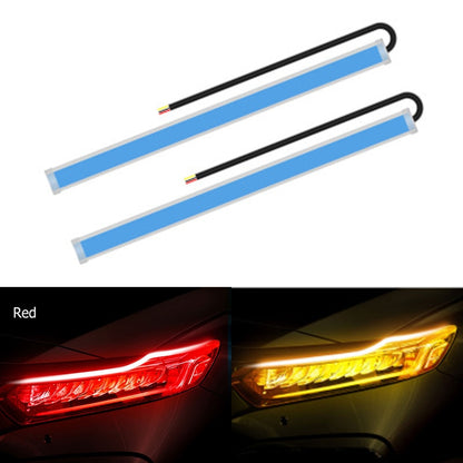 2x 2021 Newest Start-Scan LED Car DRL Daytime Running Lights Auto Flowing Turn Signal Guide Thin Strip Lamp Styling Accessories