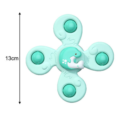 Montessori Baby Bath Toys For Boy Children Bathing Sucker Spinner Suction Cup Toy For Kids Funny Child Rattles Teether