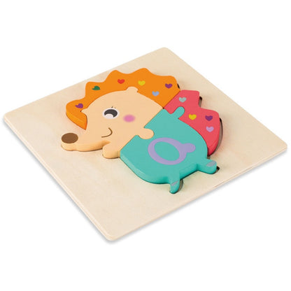 Cartoon Animals Montessori Puzzles For Kids Educational 3D Wooden Puzzle Toys Montessori Educational Toys For Children 2-5 Years