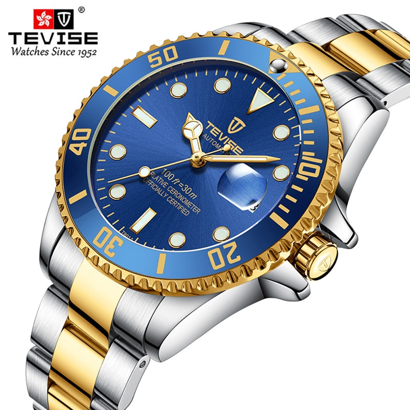 New Famous Brand TEVISE Automatic Mechanical Man Watches Business Men&#39;s Stailness Steel Wristwatch Luxury Watch Men Reloj Hombre