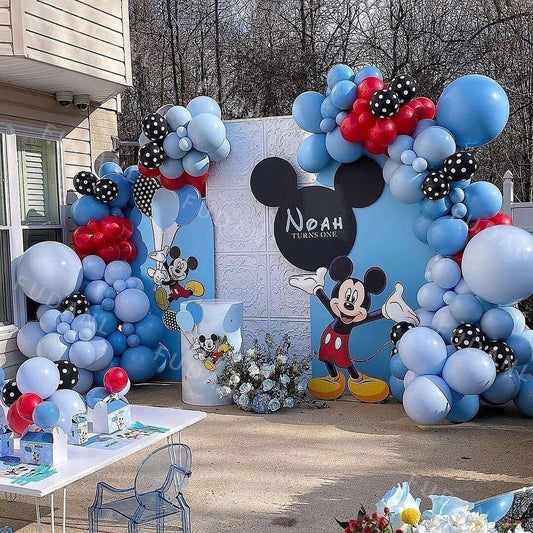 1Set Mickey Mouse Party Balloons Set Arch Garland Kit For Birthday Wedding Decoration Supplies Kids Gifts Baby Shower Globos