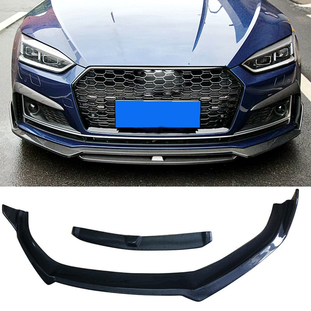 Carbon Fiber / FRP Car Front Bumper Lip Spoiler Splitters For Audi A5 Sline S5 B9 Sedan Coupe 2017 - 2019 Front Lip Bumper