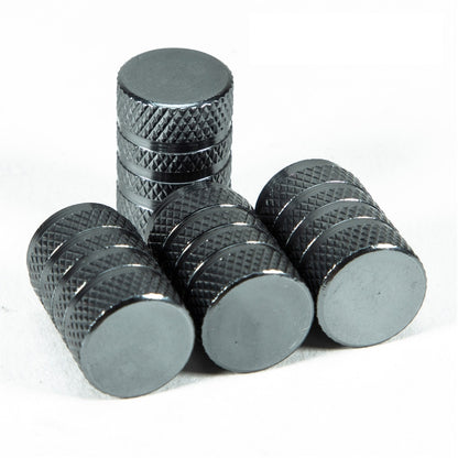 4PCS Car Tire Valve Stems Caps Knurling Style Tire Valve Cap Aluminum Tire Wheel Stem Air Valve Cap Dustproof Wheel Tire Cover