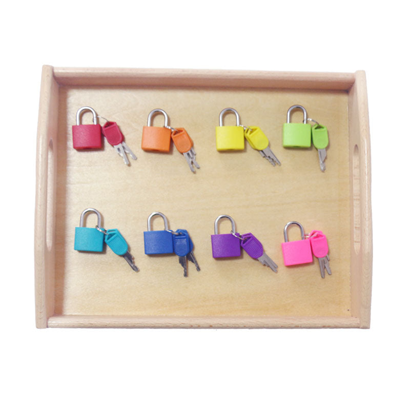 Wooden Montessori Tray with Lock Educational Toys For Children Practical Life Montessori Preschool Learning Materials Yl1164H