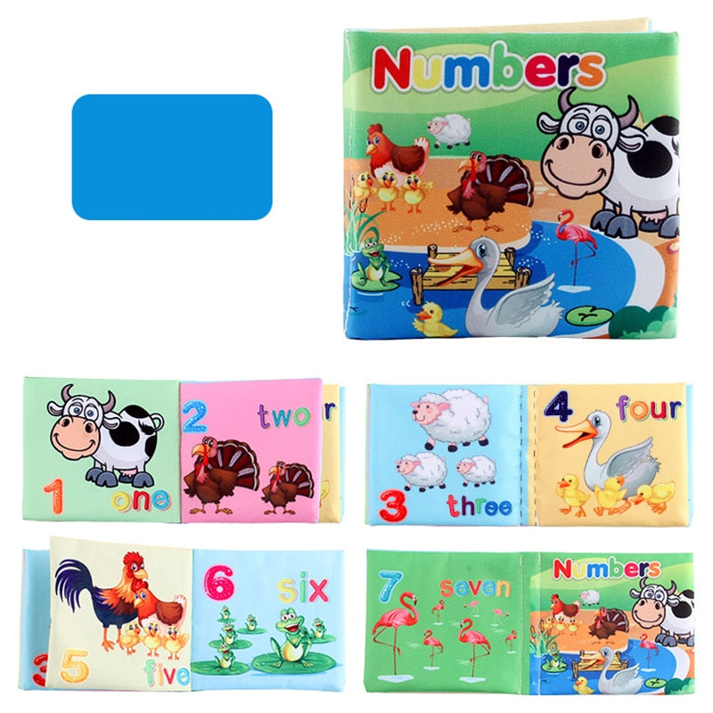 Baby Soft Cloth Book for Newborns 0-12 Months 3D Book Animal Family Cognitive Montessori Early Educational Toys for Kids Gift