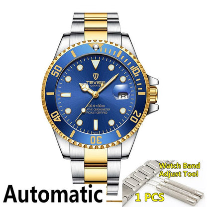 New Famous Brand TEVISE Automatic Mechanical Man Watches Business Men&#39;s Stailness Steel Wristwatch Luxury Watch Men Reloj Hombre