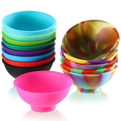 14Pcs/Set Mini Silicone Compote Bowls Kit Soft Flexible Slingle Bowl Kitchen Under Glazed Tableware Batch