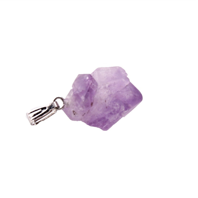 Natural point stone Pendants Pendulum purple Healing Crystal Chakra Reiki Beads random size Free shipping