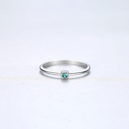 PAG&amp;MAG Created Emerald VVS Bague Rings 925 Sterling Silver Stackable Ring For Women Green Gemstone joyas de plata 925 mujer