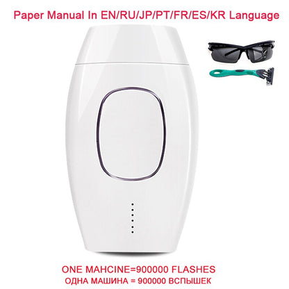 1800000 Flash Permanent IPL Epilator Hair Removal depiladora facial Laser photoepilator Painless Hair Remover Multilingual manua