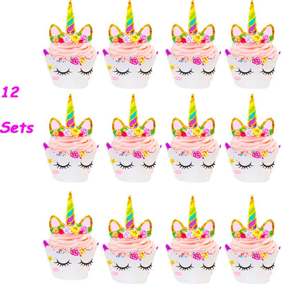 Unicorn Party 3-tier Cup Cake Stand Paper Plates Cups Balloon Birthday Party Decoration Kids Unicornio Party Girls Baby Shower