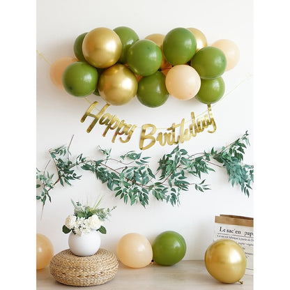 Kids Birthday Party Balloon Garland Green Balloon Banner Baby Shower Happy Birthday Balloon Kit