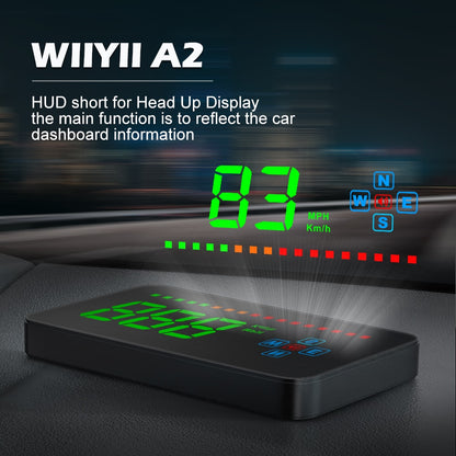 WiiYii A2 Auto GPS HUD Display Speedometer Windshield Project Head Up Display Car Electronics Accessories All Car Can Be Used