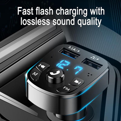 LCD Hands-Free FM Transmitter Wireless Bluetooth-compatible  Car Kit MP3 Music Player Support USB TF Card for Mobile Phones