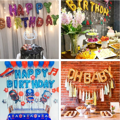 Happy Birthday balloon Letter Alphabe Rose Gold foil balloon wedding party birthday decoration adult kids helium party balloon