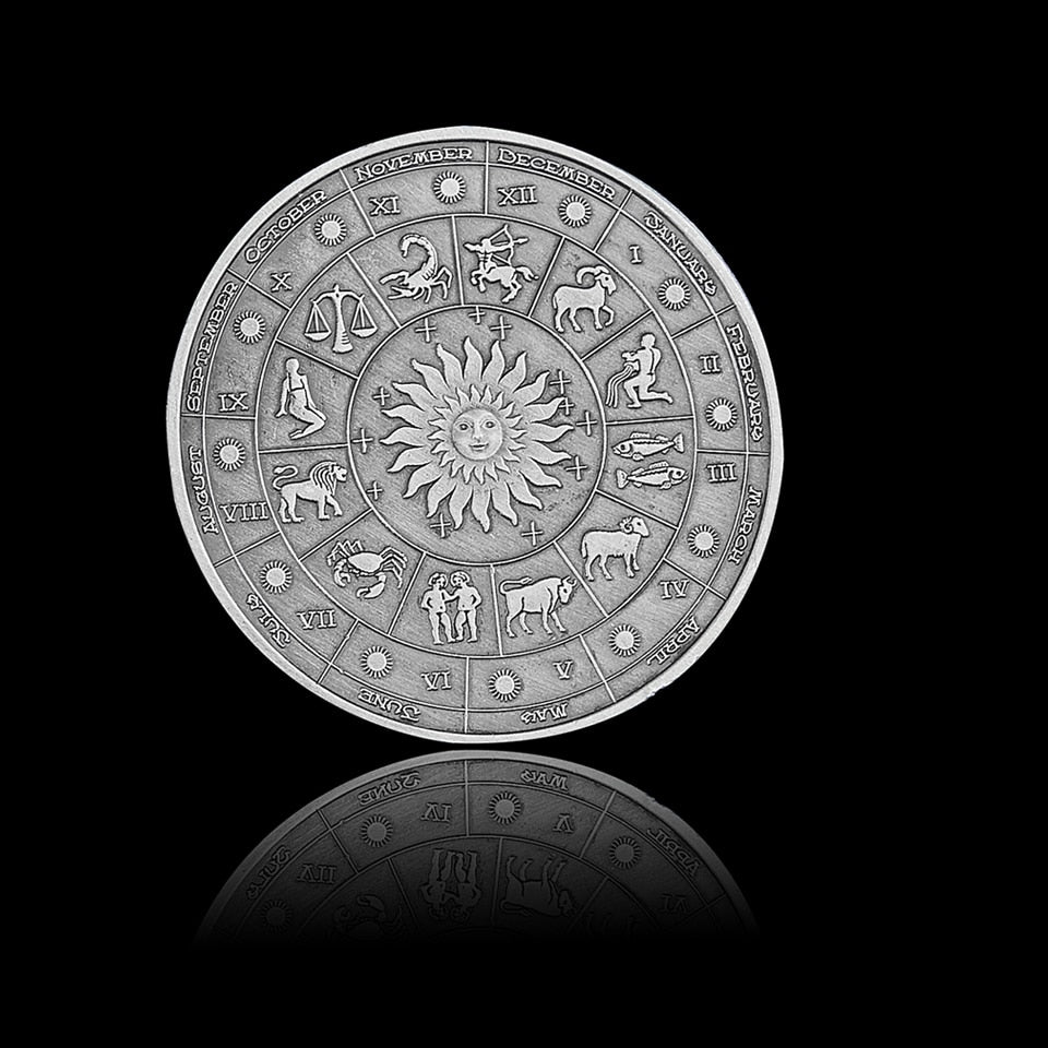 2022 Cancer Zodiac Of 12 Constellations Embossed Coin Token Collectible Coin Gift (6.22-7.22)