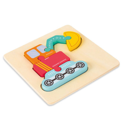 Cartoon Animals Montessori Puzzles For Kids Educational 3D Wooden Puzzle Toys Montessori Educational Toys For Children 2-5 Years