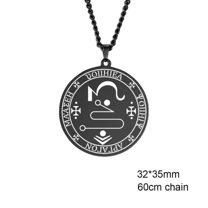 Dawapara 7 Archangels Sigil Charm Necklaces Pentacle Magic Mascot Amulet Lucky Protection Supernatural Talisman Necklace