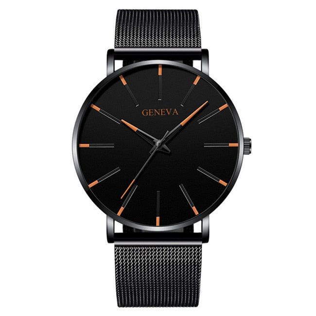 2022 Minimalist Men&#39;s Fashion Ultra Thin Watches Simple Men Business Stainless Steel Mesh Belt Quartz Watch relogio masculino