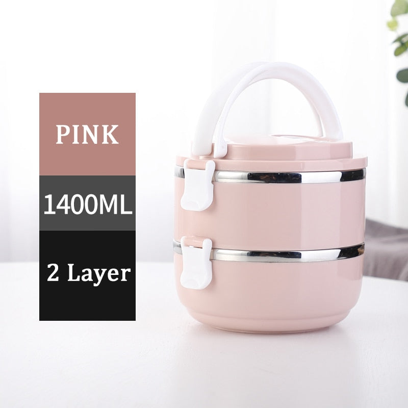 Multi-Layer Stainless Steel  Lunch Box Food Portable Thermal  Lunchbox Picnic Office Kids  Workers School Japanese Bento