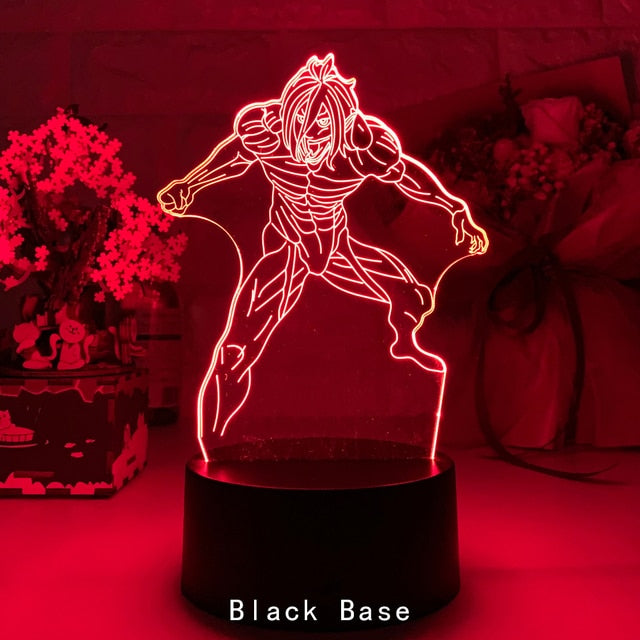 Acrylic Table Lamp Anime Attack on Titan for Home Room Decor Light Cool Kid Child Gift Manga AOT Night Light Attack on titan