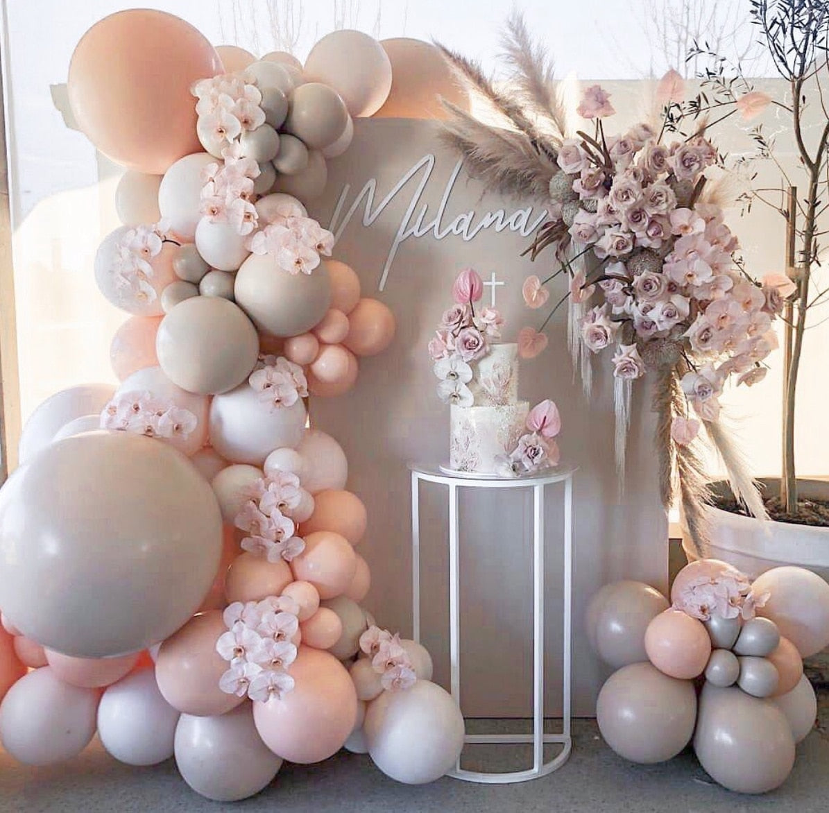 Morandi Color Balloon Chain Set Birthday Party Wedding New Year Decoration Supplies Macaron Ballon Combination