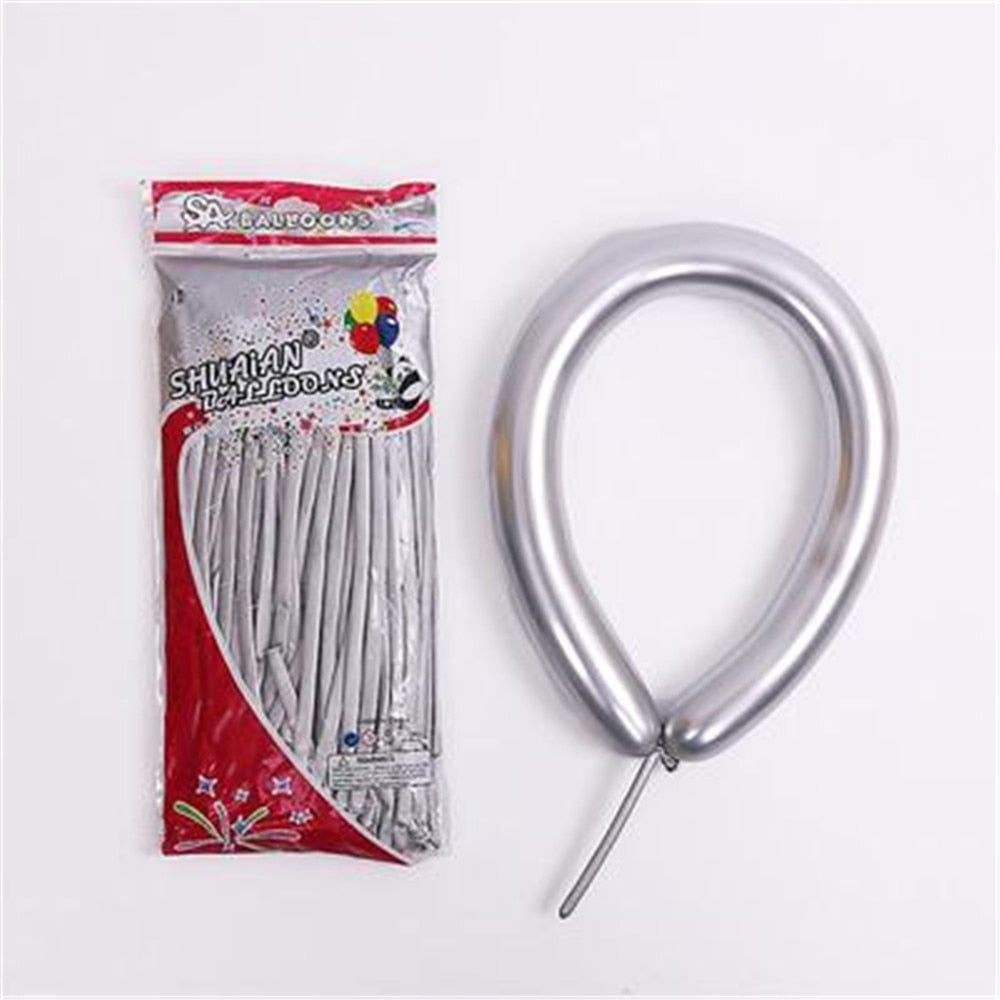 260 Chrome Metallic Strip Magic Balloon Birthday Party Wedding Multicariant Style Magic Balloon Wholesale