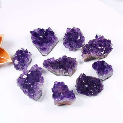 Natural Raw Amethyst Quartz Purple Crystal Cluster Healing Stones Specimen Home Decoration Crafts Decoration Ornament