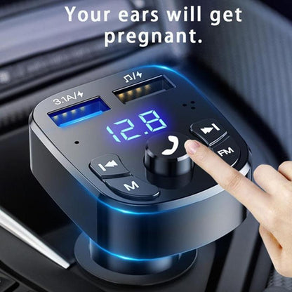 LCD Hands-Free FM Transmitter Wireless Bluetooth-compatible  Car Kit MP3 Music Player Support USB TF Card for Mobile Phones