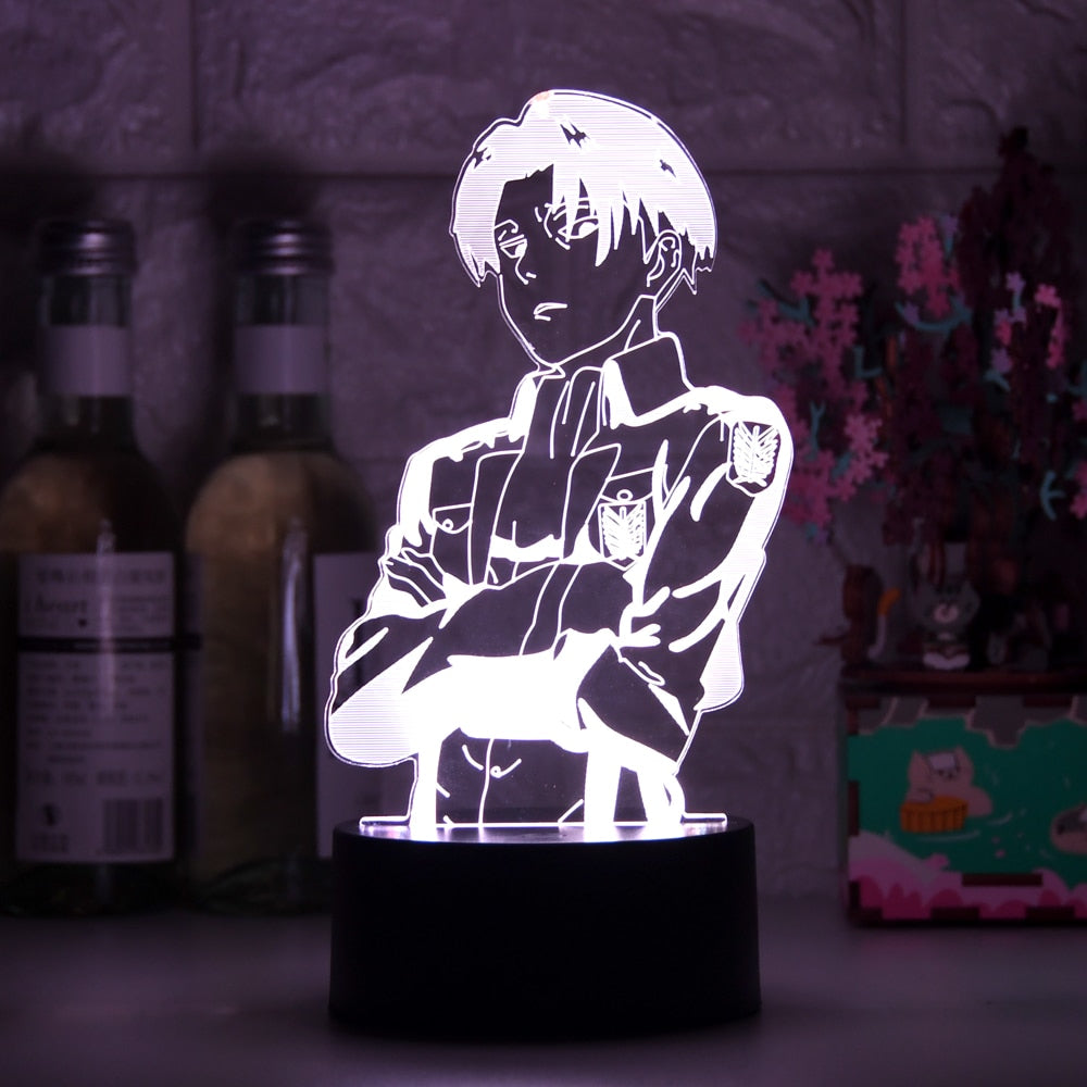 Acrylic Table Lamp Anime Attack on Titan for Home Room Decor Light Cool Kid Child Gift Manga AOT Night Light Attack on titan