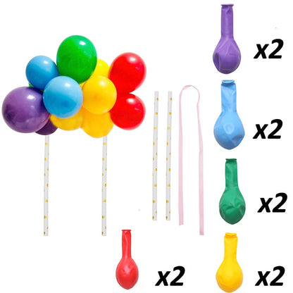 10pcs/Set 5 Inch Balloon Cake Topper Rose Gold Balloon Cake Toppers for Baby Shower Birthday Party Wedding Decorations