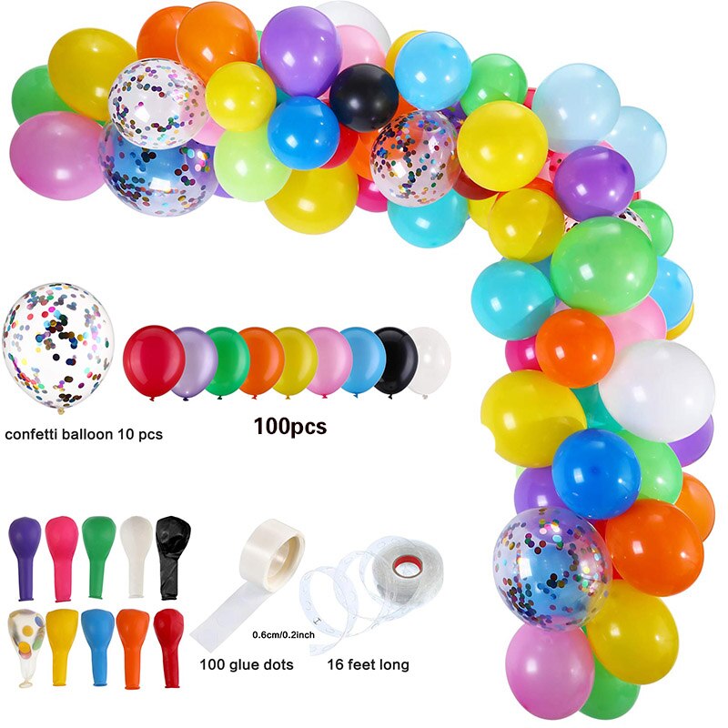 12ft Table Balloon Arch Kit For Birthday Party Wedding Graduation Christmas Decorations Baby Shower Bachelor Party Supplies