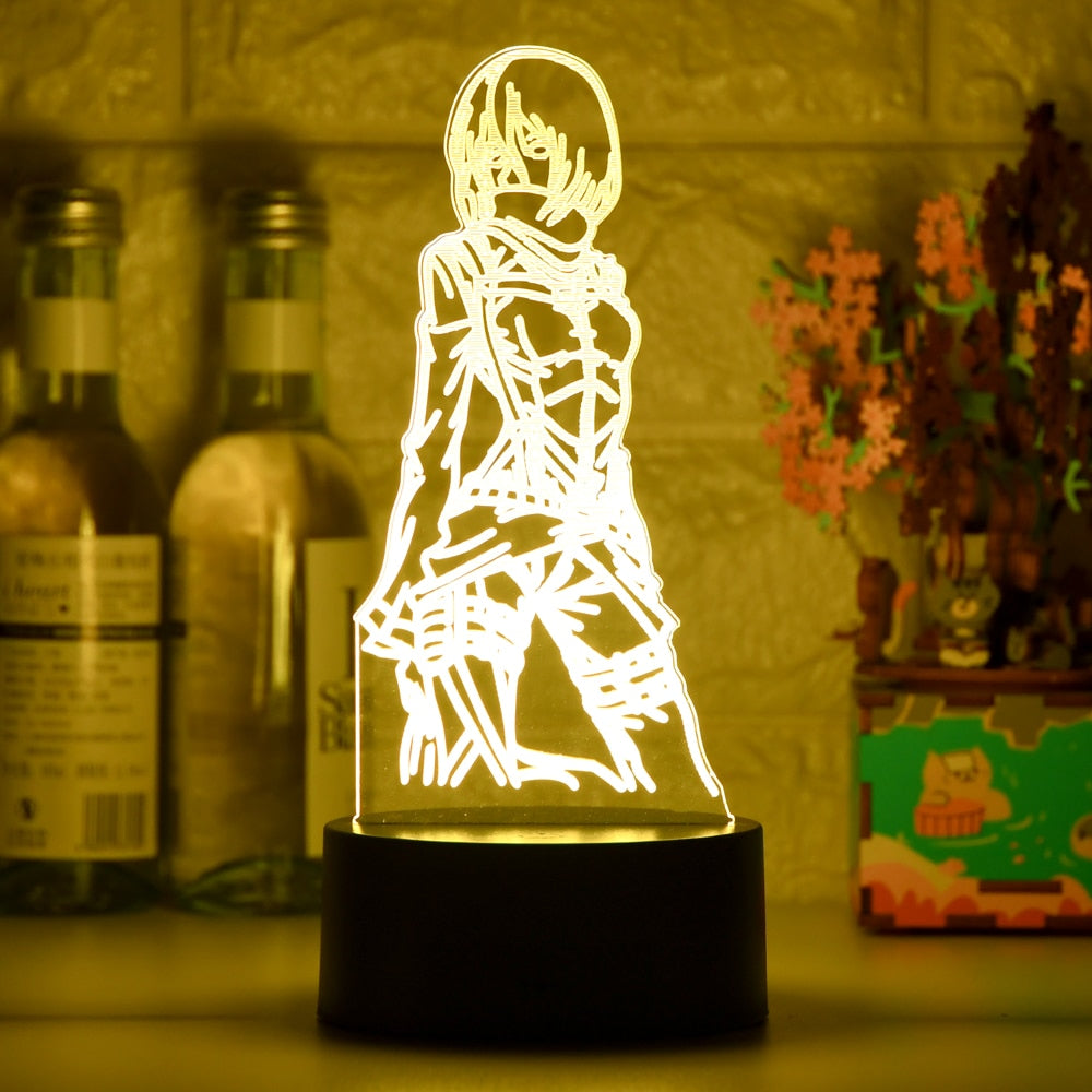 Acrylic Table Lamp Anime Attack on Titan for Home Room Decor Light Cool Kid Child Gift Manga AOT Night Light Attack on titan