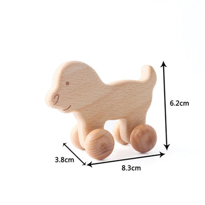 1pc Organic Beech Wooden Car For Babies BPA Free Montessori Toys Wooden Rattle Brain Game Toys Handmade Crafts Gift Child Block