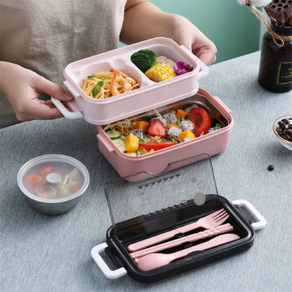 Xiaomi Youpin 304 Stainless Steel Lunch Box Bento Box 2layers Microwae Heating Lunch Container Food Storage Box