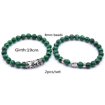 NCRORCN  Men Women Beads Bracelet Beaded Black Lava Stone Prayer Beads Buddha Bracelet sets for Women and Mens Pulseras