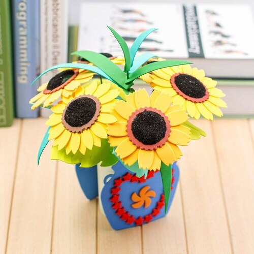 Toys for Children Crafts Kids DIY Handmade Potted Plants Kindergarten Early Learning Education Toys Montessori Teaching Aids EVA